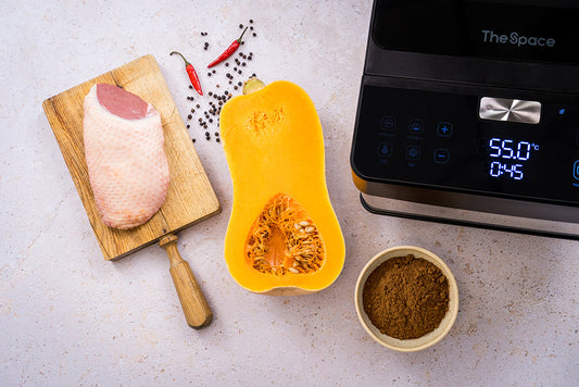 Five Spice Duck Breast with Pumpkin Puree