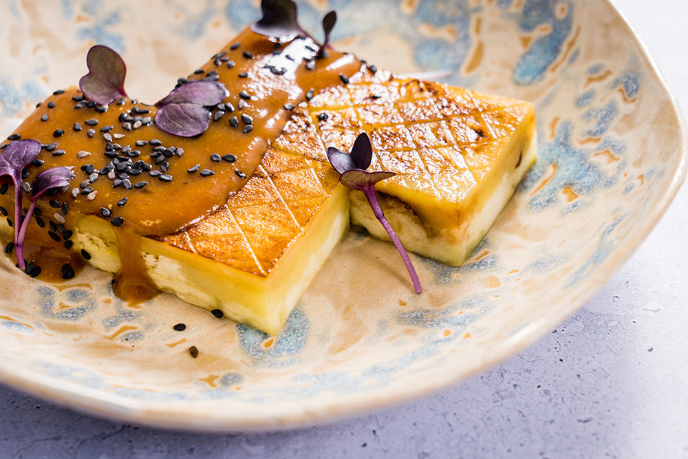 Sous Vide Eggplant with Miso and Honey Sauce