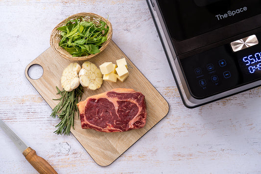 Ribeye Steak With Garlic-Rosemary Butter And Arugula Salad