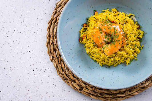 Sweet and Sour Shrimp with Pilaf Rice